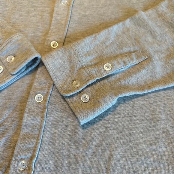 Men's Threads 4 Thought Long Sleeve Button Down Collar Shirt Grey/Cream, X-Large - Picture 4 of 8